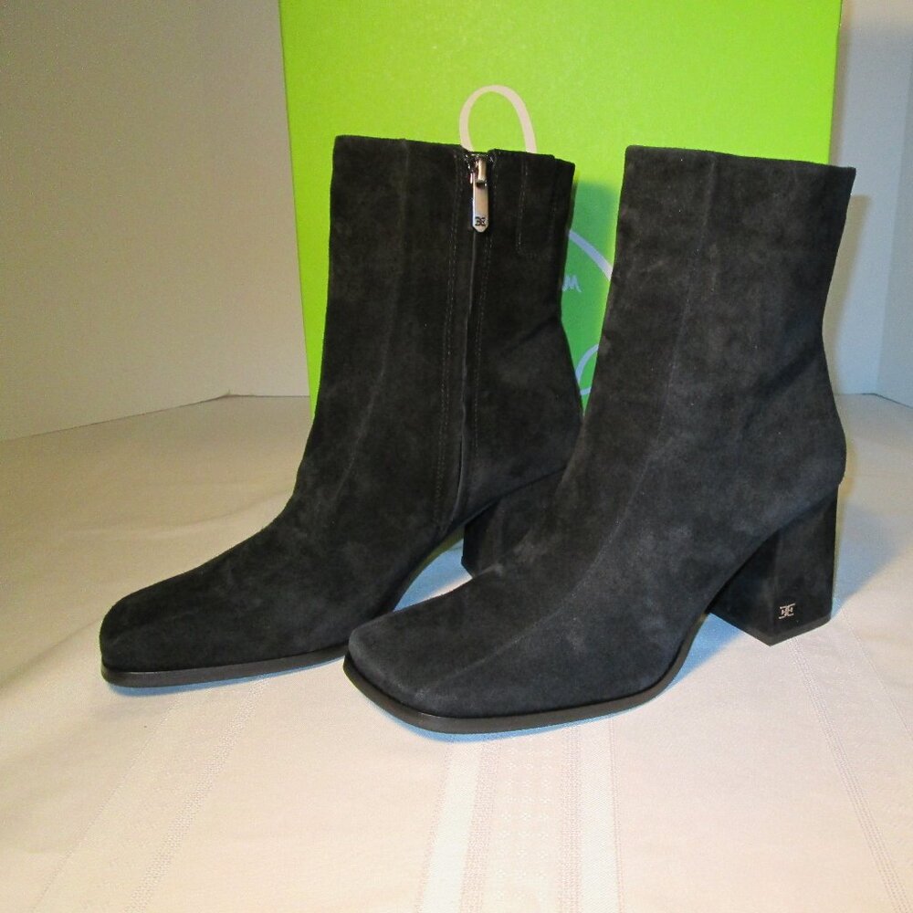 Sam Edelman Mayla Suede Ankle Boot Black Sz 8M NIB - Picture 2 of 13